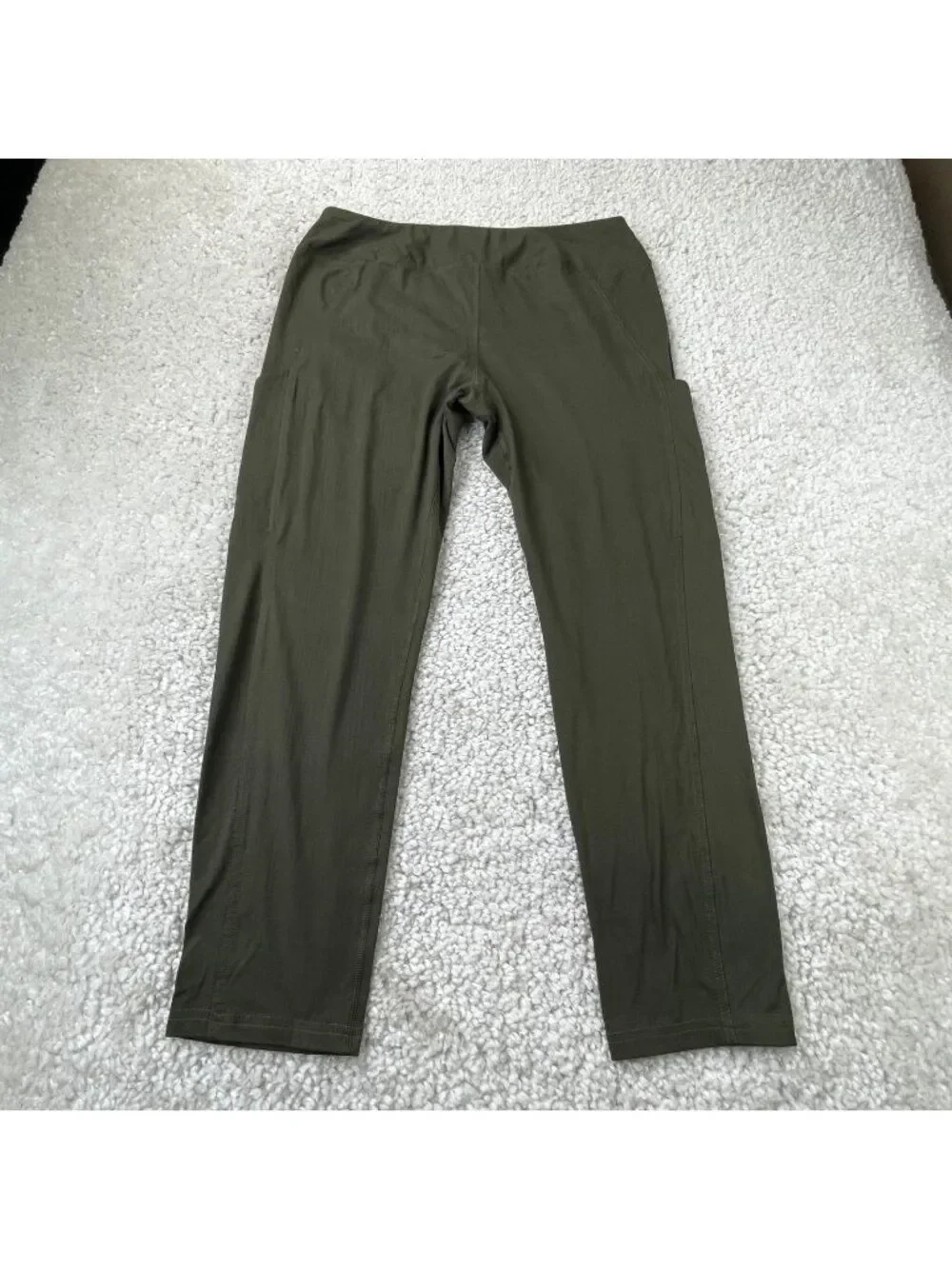 Lululemon Softy Suedey High Rise Pocket Tight Olive Green Womens 10